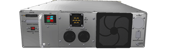 ETI0001-1008 Rugged COTS UPS Standard Rear Panel Layout